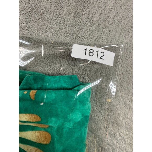 Vintage Hawaiian Dolphin Shirt Green & Beige Mens M Camp Resort - Picture 9 of 9